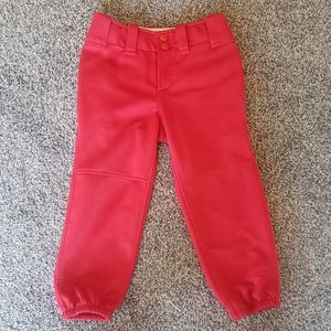 Mizuno girls red softball pants